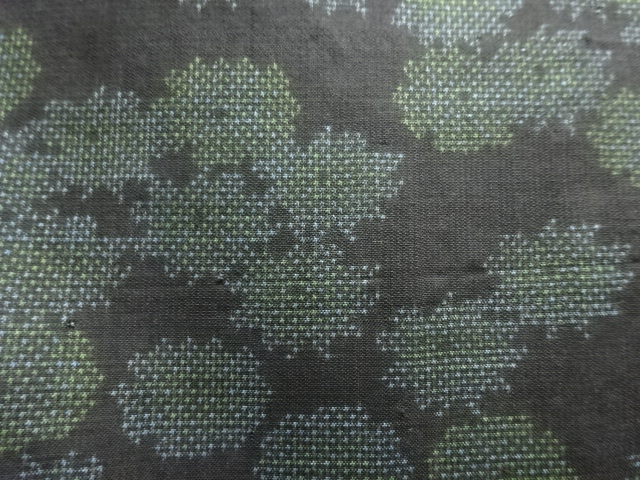 \JAPANESE KIMONO / ANTIQUE KIMONO / SILK / DORO OSHIMA TSUMUGI / WOVEN FLOWERS